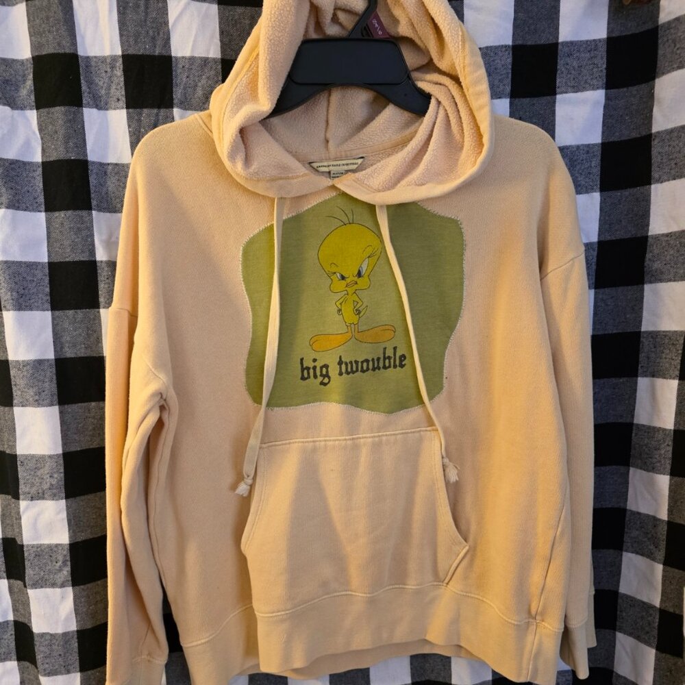 Big Trouble Upcycled Tweety Hoodie